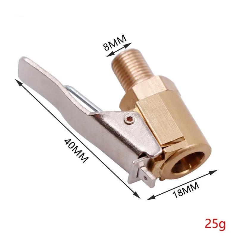 8mm Car Auto Tire Inflator Valve Air Pump Clip Metal Nozzle Quick Adapter Connector Car Inflatable Connector Car Accessories