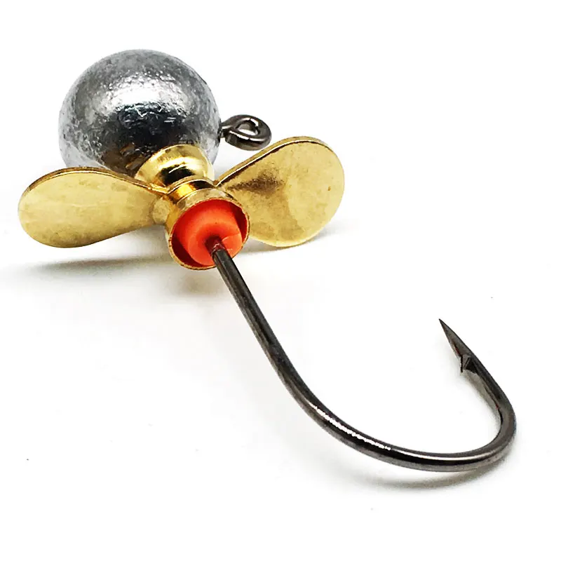 2 PSC Airscrew hooks 3.5g 5g 7g 8g 9g 10g 12g 14g Head Propeller Single Hook Jig Bait Fishing Hooks For Soft Lure Fishing Tackle