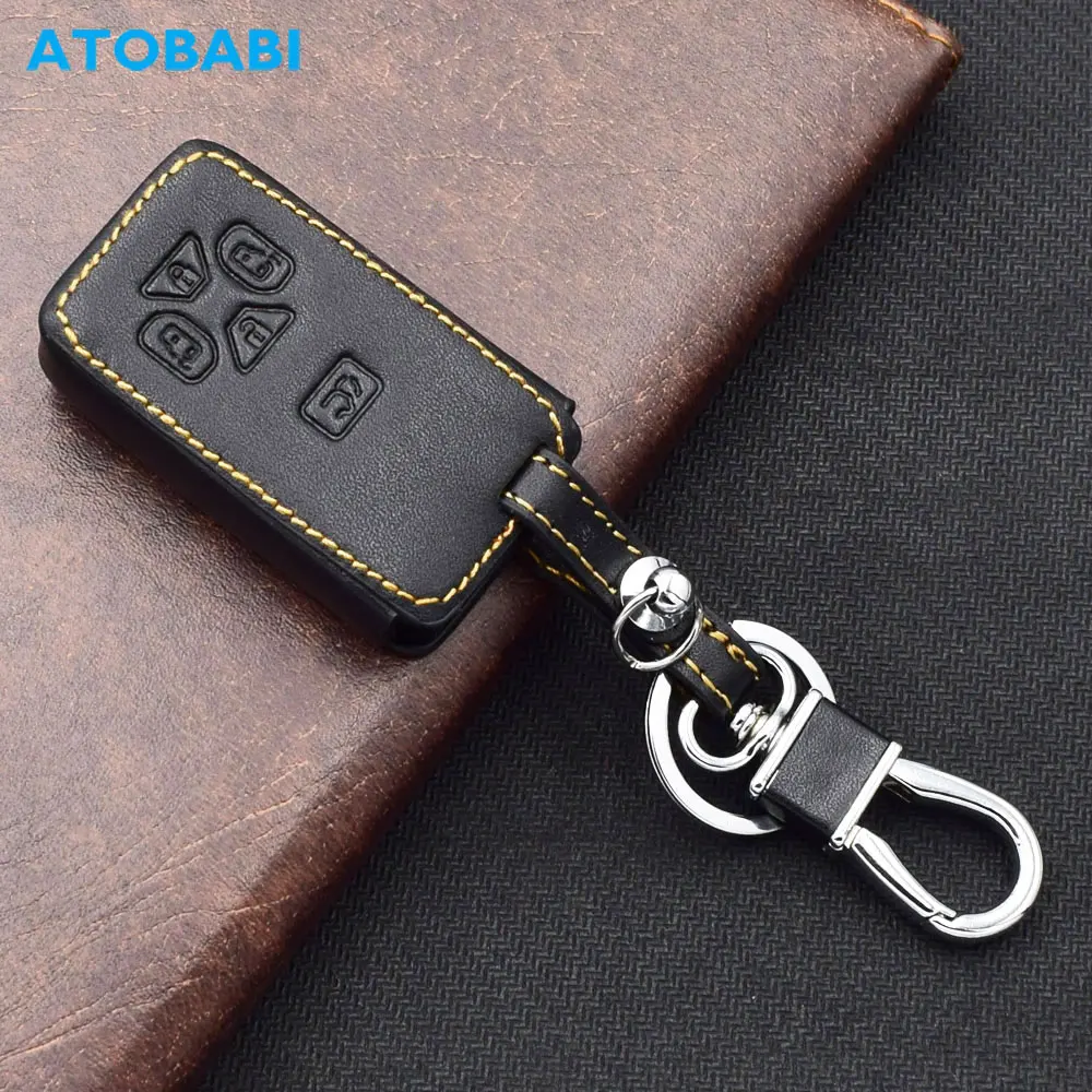 ATOBABI Leather Car Key Case For Toyota Alphard Vellfire Previa Estima Isis Noah Voxy Smart Remote Control Fobs Protector Cover