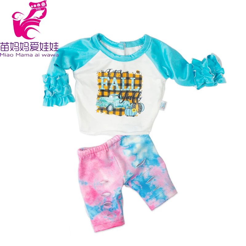 43 CM Baby Doll Clothes Pajama Set Jacket Coat 17 Inch Dolls Jeans Children Gift Toys Outfit