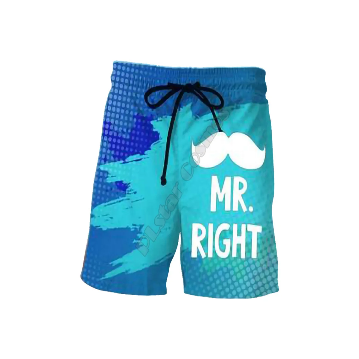 Couple Matching Mr Right and Mrs Always Right Shorts 3d Shorts women for men Elastic Waist Shorts Summer Couple Beach Shorts