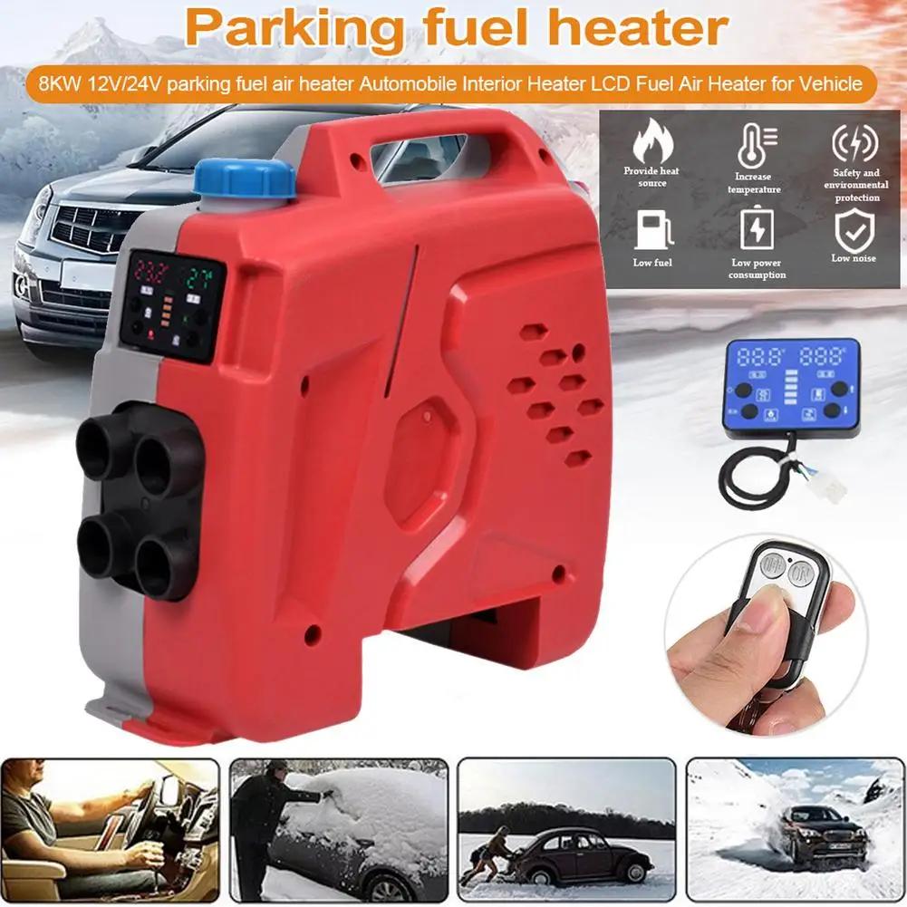 Low Noise LCD Switch Car Parking Heater 12V/24V 5KW Environment Friendly Air Diesels Heater Universal For Freight Vehicles truck