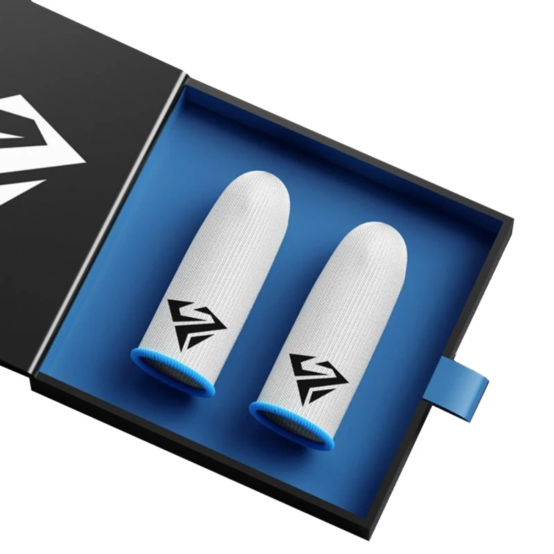 2 pces luvas de ponta do dedo do jogo móvel sweatproof anti-deslizamento da tela de toque luva do dedo respirável gaming fingertip capa para gamer