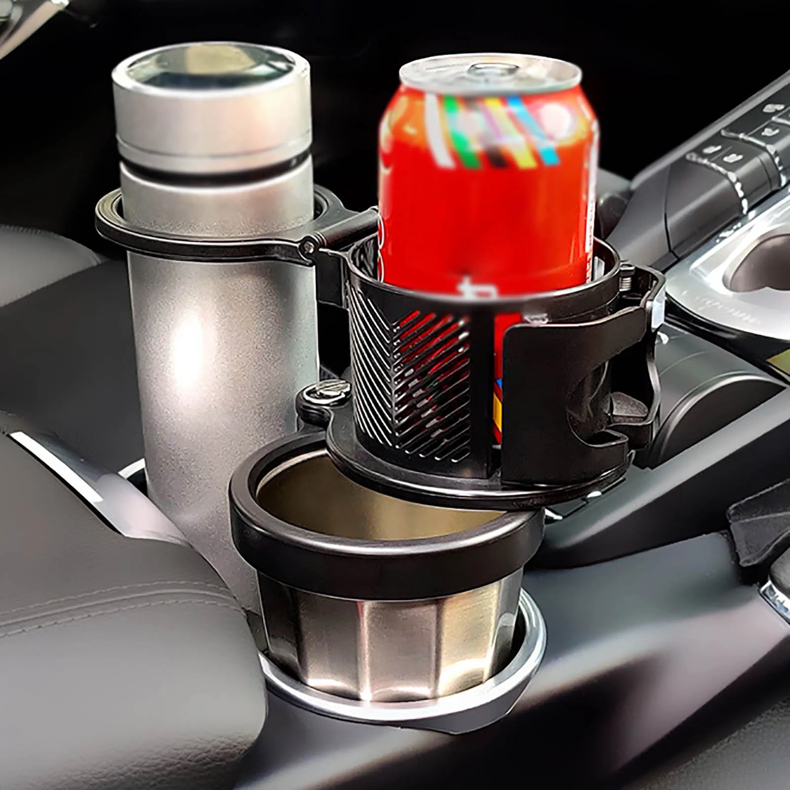 Multifunctional Car Cup Holder With Phone Holder Bottle Storage Organizer Water Cup Holder Universal Car Truck Bottle