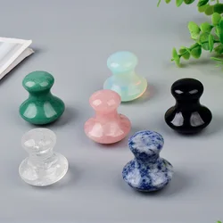 Natural Jade Mushroom Rose Quartz Facial Massage Stone Gouache Scraper Face Massager Gua Sha Board Skin Care Tool