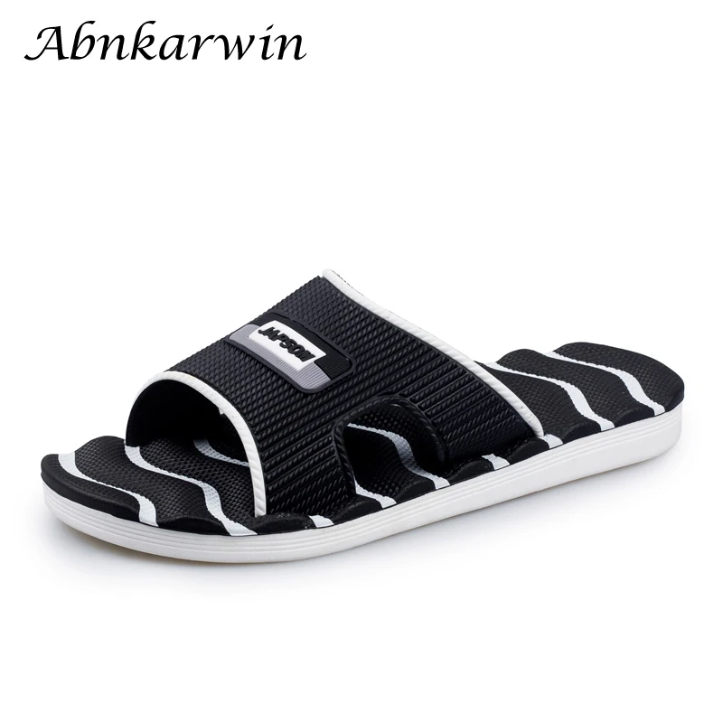 Men Summer Indoor Flat Slides Slippers Home Shoes House Slipper Beach Bedroom Men\'s Slates Claquette Sleepers Guest Sleeper Soft