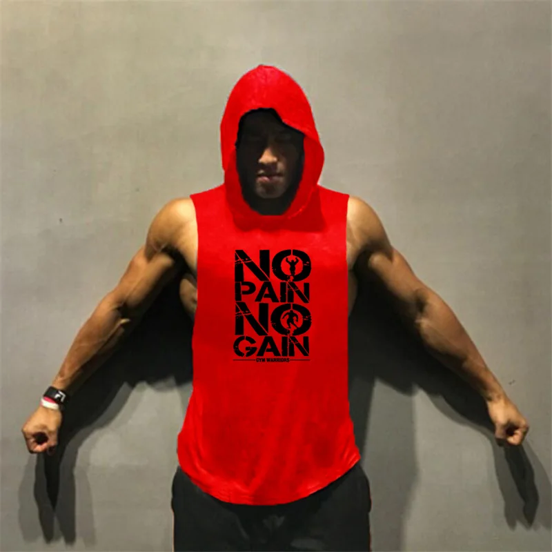 Fitness Mens cotton muscle shirt gym clothing tank top men sleeveless tops bodybuilding stringer gymnasium vest plus size