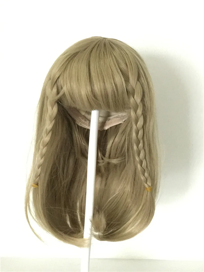 Latest Golden Sticked Hair Wig for 22inch Reborn Doll Long Strainght hair for 48-55cm Silicone Reborn Baby Dolls Hair Wig