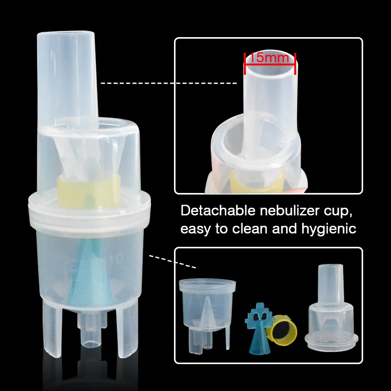 Medical Inhaler Set Atomized Cup Air Compressor Nebulizer Medicine Bottle Tank Home Allergy Inhaler Aerosol Medicine Accessories