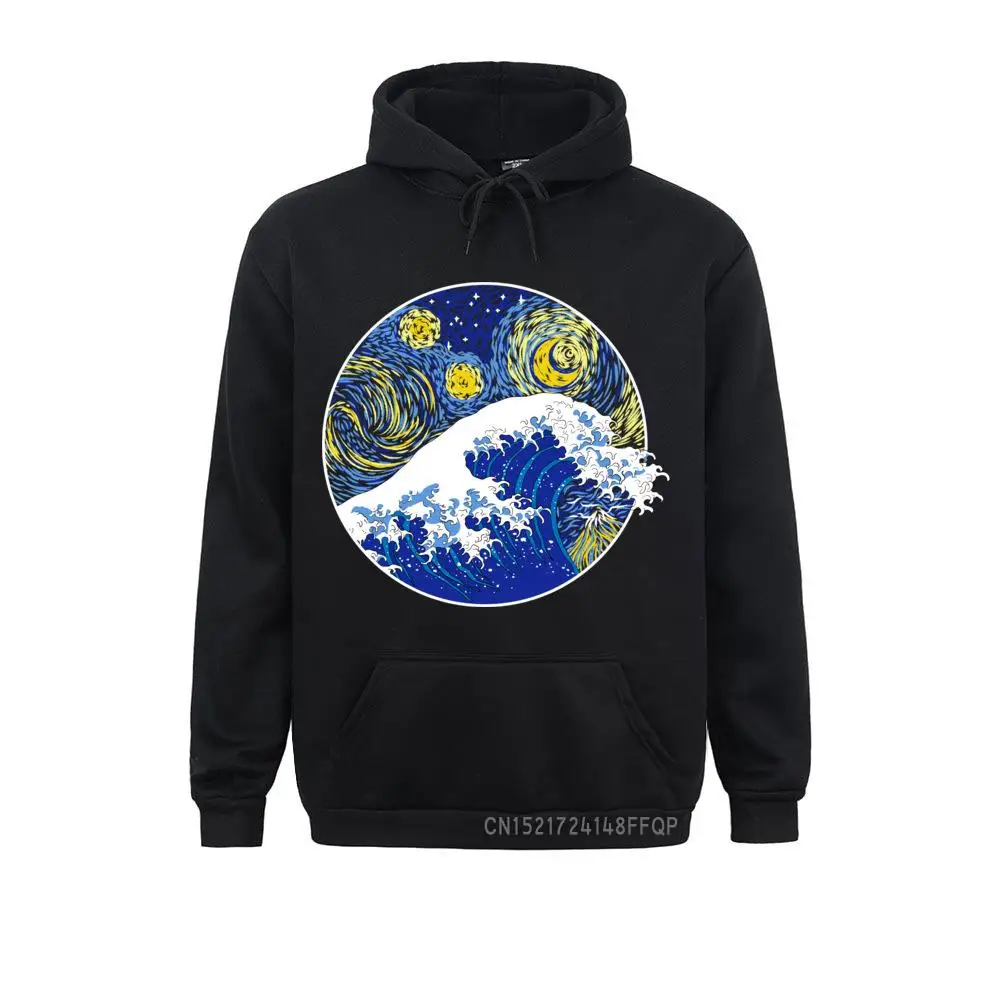 Hoodie Men Great Starry Wave Pullover Thanksgiving Day Long Sleeve Cozy Men's Sweatshirt Personalized