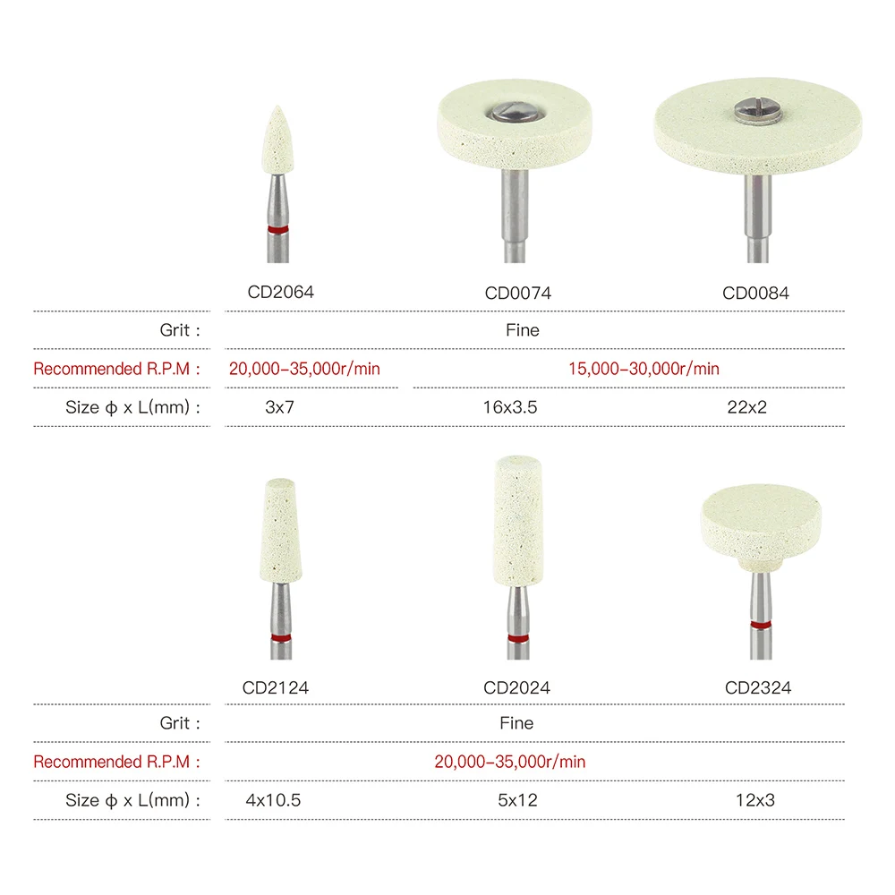 1pc Dental Lab Ceramic Diamond Stone Grinder Polisher AZDENT For Zirconia Ceramics Emax Crowns Porcelain Polishing