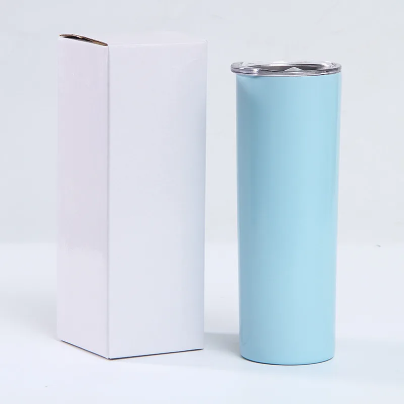 20oz Skinny Tumbler With Lid Straw Beer Swig Thermos Cup Wine Mug Tumblers Hot Or Cold Drinks Vacuum Insulated Cup Water Bottle