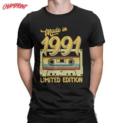 Made In 1991 Limited Edition T-Shirts 30th Birthday Gift Men T Shirt Amazing Tee Shirt 100% Cotton 4XL 5XL 6XL Clothing