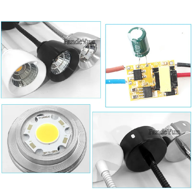 Możliwość przyciemniania lampy ścienne LED 360 ° obracanie regulacja LED lampy punktowe 5W 7W AC85 ~ 265V LED sufitowe lampy halogeny tło