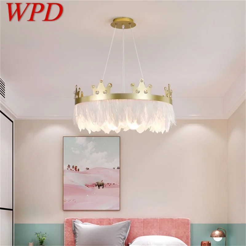 

WPD Nordic Crown Pendant Light Chandelier Fixtures LED Modern Creative Lamp Decorative For Home