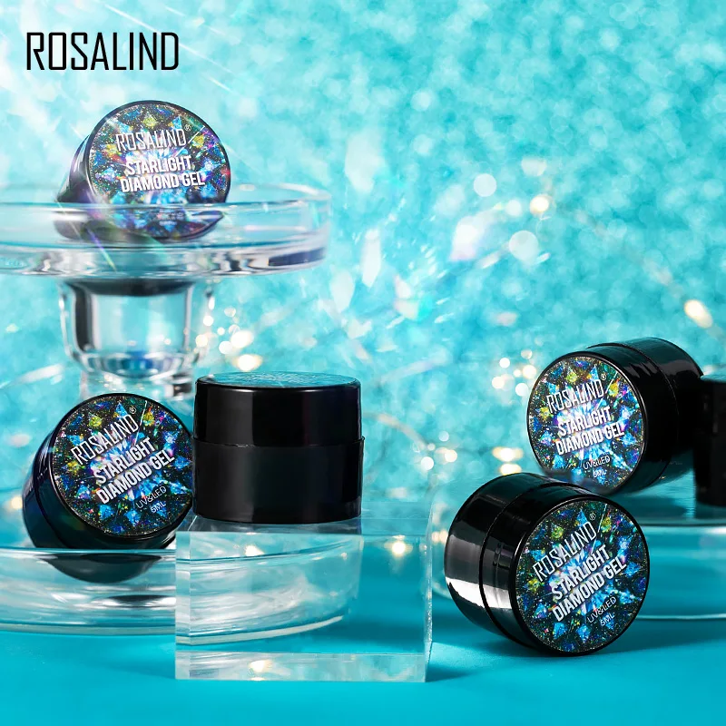 ROSALIND Gel Nail Polish 5ml Soak Off Gel Shiny Nail Polish For Nail Art Varnish Glitter Nails Gel Semi Permanent Gel Polish