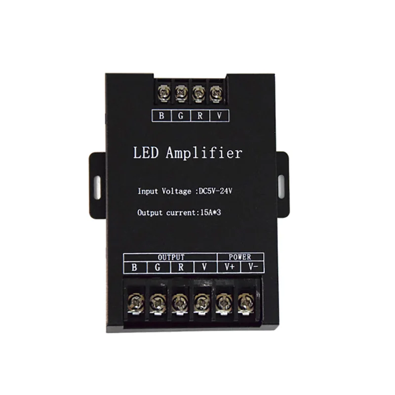 LED Controller Colorful RGB Amplifier Light Strip Lamp with Signal Synchronous Amplifier Repeater 5V12V24V