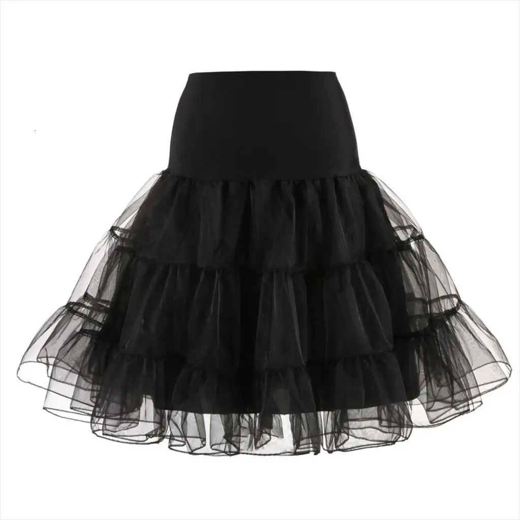 Jupon rétro en tulle crinoline pour femmes, jupon solide pour documents de mariage