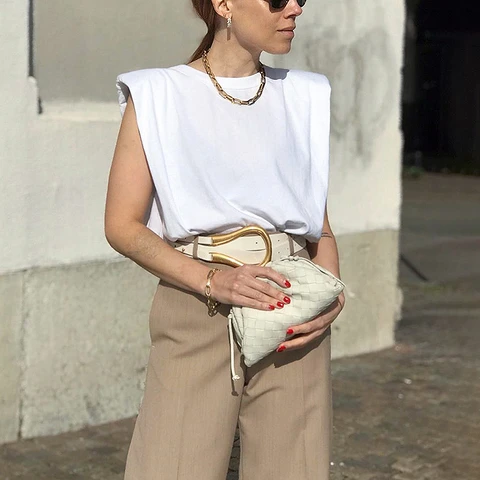 TWOTWINSTYLE Хлопковая женская майка STREETWEAR — фото товара