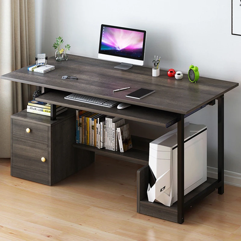 Home Office Computer Desk With Keyboard Tray Drawer Storage Large Table Student Writing Table Work Furniture 110X45X72cm