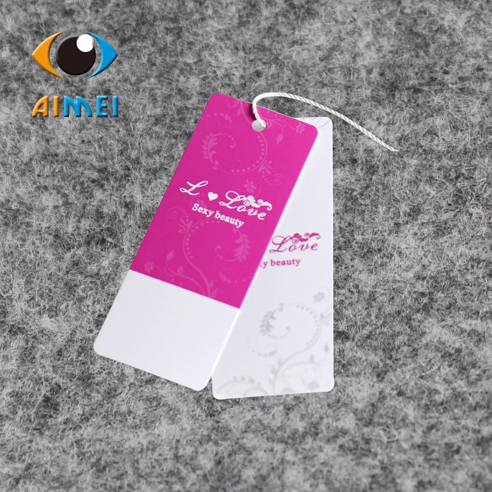 Free Design & Free Shipping 500Pcs/Lot Custom Brand Logo Paper Hang Tags For Clothing Swing Fabric Tag For Clothes Price