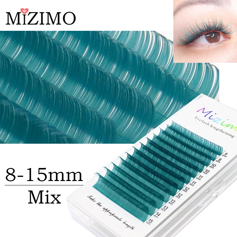 The Sky Blue Color 8-15 Length is Mixed With Natural Softness to Extend The Professional Grafting False Eyelash Makeup 0.07/0.10