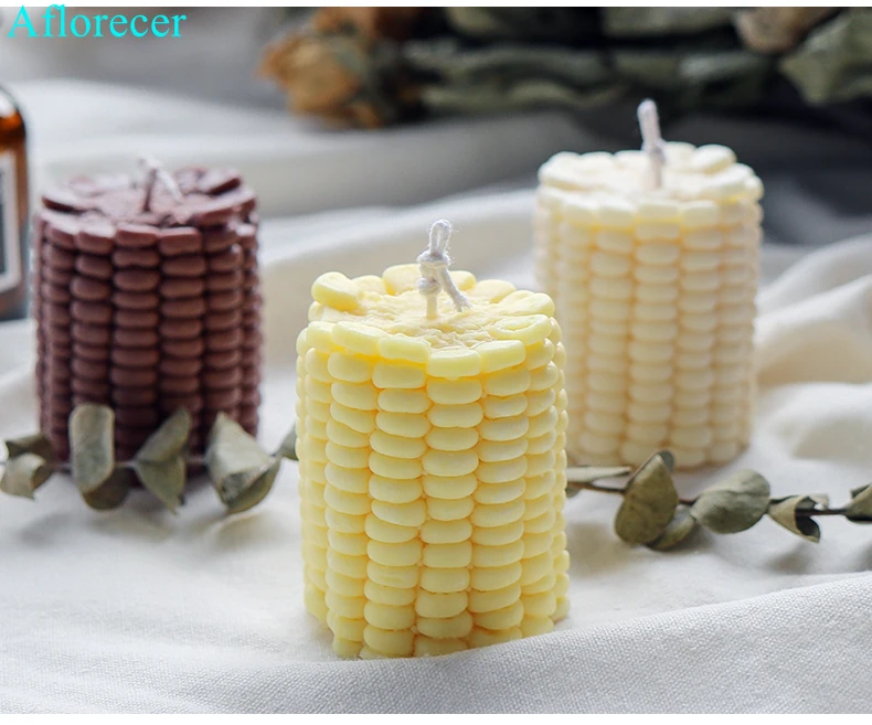 Corn Shape Silicone Candle Mold Cake Soap Mould Maize Handmade Candle Molds for Christmas Deco