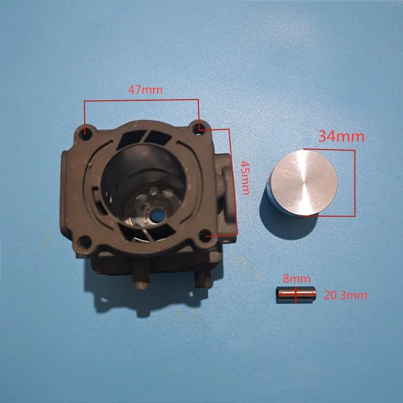 Cylinder Piston Kit 34MM for STIHL HS82T HS82R HS87T HS87R Hedge Trimmer Garden Tools Spare Parts