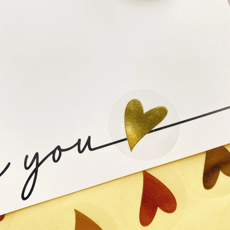 160 Stück/Los Runde Herz-Geschenk-Siegel-Etiketten, selbstklebende Kraftpapier-Siegel-Aufkleber für Backwaren, lustige DIY-Arbeiten – Detail 25