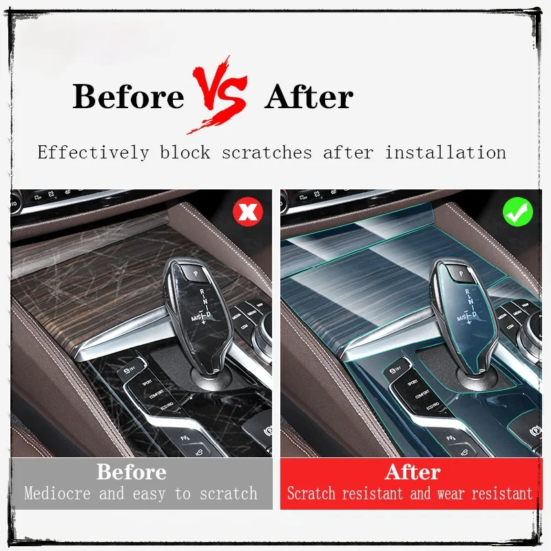 Car Interior Center Console Transparent TPU Protective Film Antiscratc Repair Film Accessorie For Lexus RX300 350 450h 2016-2020