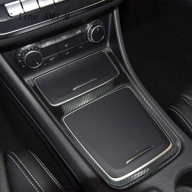 

For Mercedes Benz CLA GLA A Class W117 W176 X156 Accessories Carbon Fiber Auto Interior Center Console Panel Cover Trim Stickers
