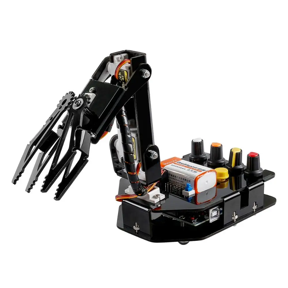 CC SunFounder – Kit de bras robotique Compatible avec Arduino R3-an, pour apprendre l'éducation STEM (101 pièces)