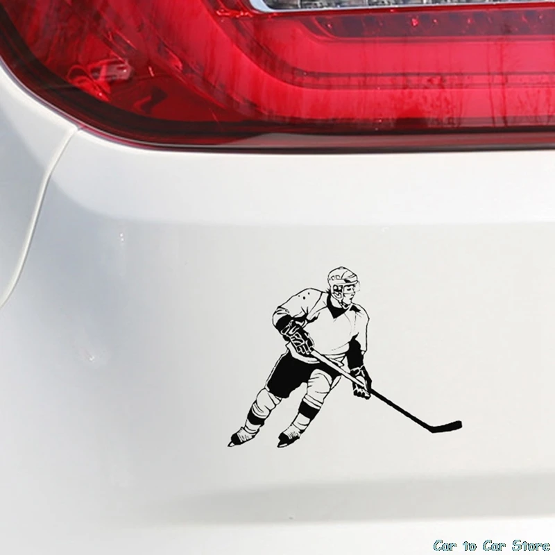 13*9cm Ice Fashion Hockey Sports Decal Vinyl Car Styling Black White Car Window Stickers Car Exterior Accessories