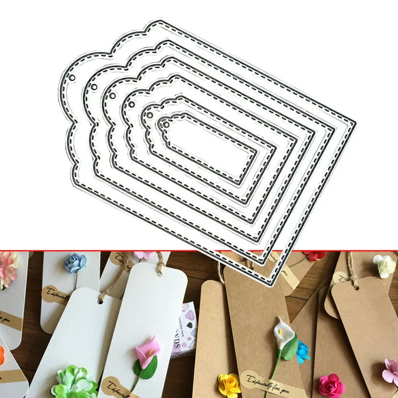 DIY Layering Label Metal Cutting Tag Cutting Die Cut Craft Dies Scrapbooking New Stamps and Dies 2020 Card Making Crafts