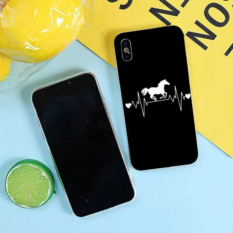 Horse Pony Horse Heartbeat Phone Case for iphone 13 8 7 6 6S Plus X 5S SE 2020 XR 11 12 pro XS MAX