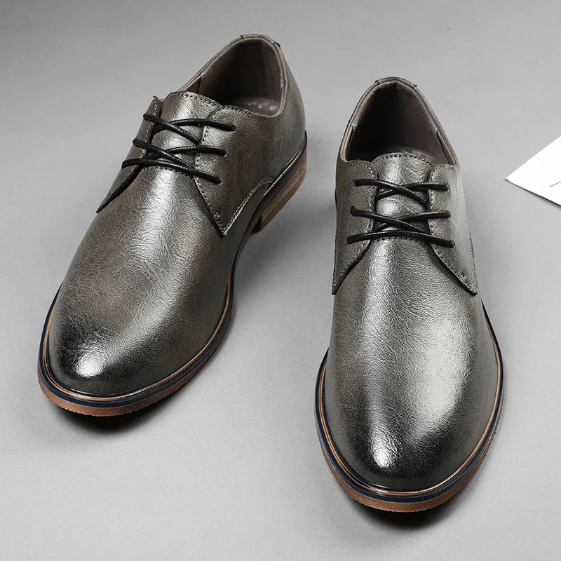 Zapatos De Hombre Oxford Genuine Leather Shoes 2020 Luxury Brand Dress Shoes Male Flats Loafers Black Loafers Men Formal Wedding image 4