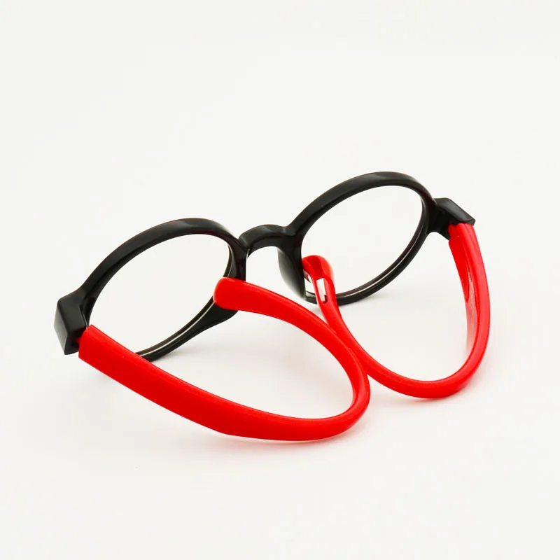 Round Anti Blue Light Kids Glasses Silicone frame eyeglasses Children Transparent Blocking Spectacles Computer For Boys Girls
