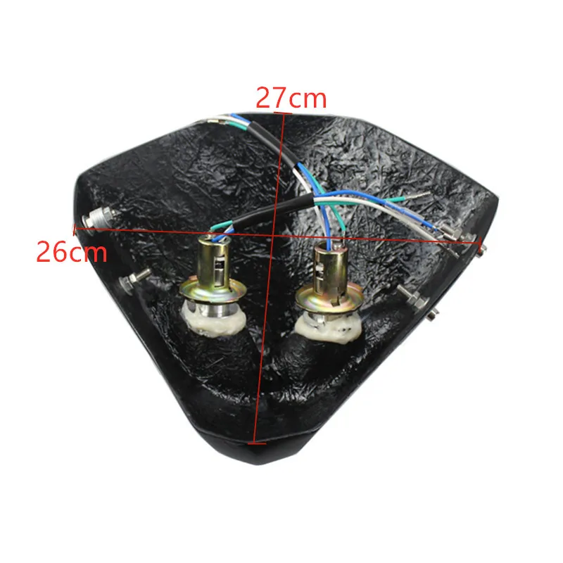 Custom 12V Matte Black Skull LED Headlight Motorcycle Head Light Fairing Lamp Universal Cruiser Chopper Dirt bike