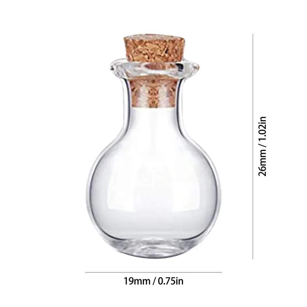 10PCS Christmas Wish Bottles DIY Drifting Bottles Clear Cork Wishing Bottles Vials For Wedding Birthday Party Home Decor Gifts