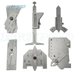 Welding Gauge Weld Inspection Gage Weld Seam Bead/Fillet/Crown Test Ulnar Ruler Degree Angle Measure tool HI-LO PipeFeeler Gauge