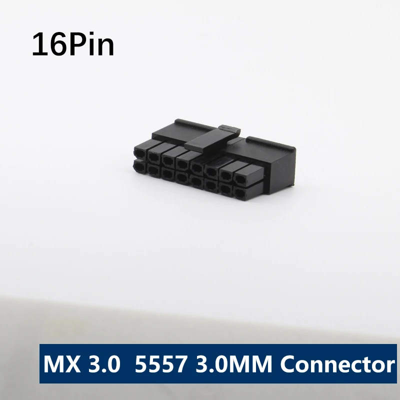 

Molex 3.0 Pitch 3.0 Connector 16P Small 5557 Male plug 2X8P Double Row MX3.0 3.0 Connector for Sever Power Cable DIY 300/500pcs