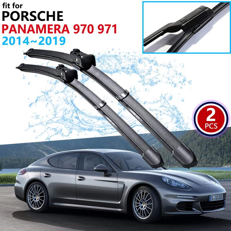 for Porsche Panamera 970 971 2014~2019 2015 2016 2017 2018 Car Wiper Blades Front Windscreen Windshield Wipers Car Accessories