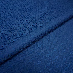 Deep blue jacquard damask fabric for DIY sewing coat curtain table cloth sofa cushion upholstery patchwork home decoration