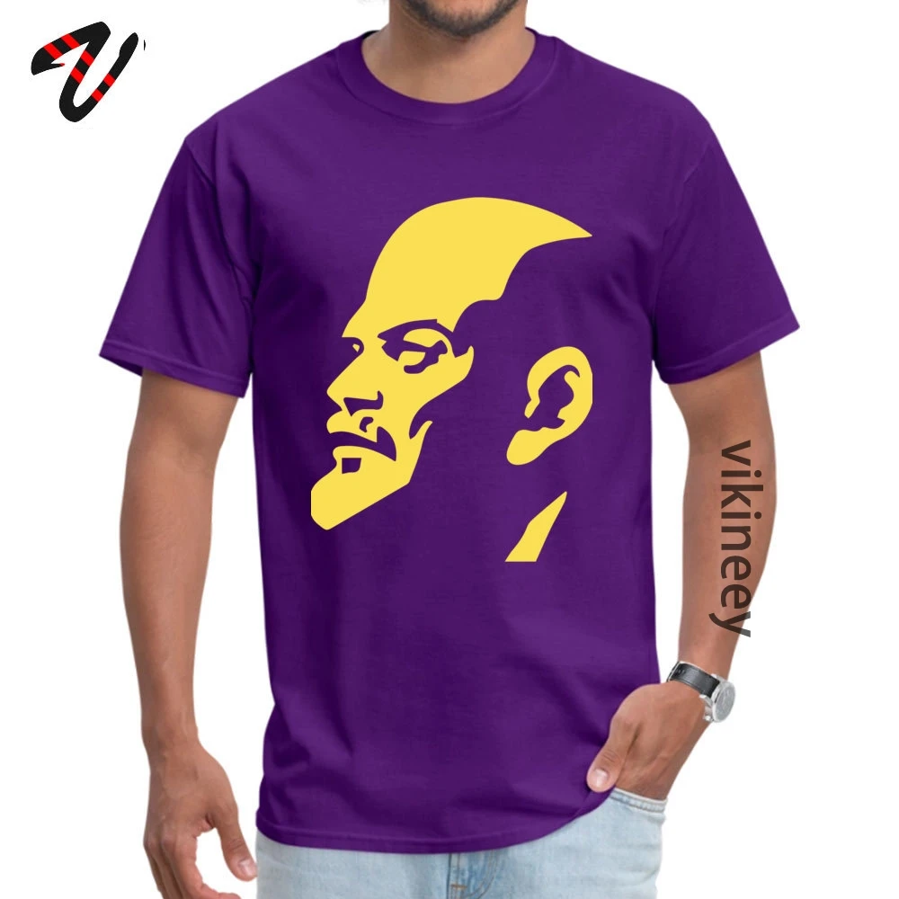 Tees Lenin Communist T Shirt Summer Slim Fit Casual Overlord Sleeve Greece Fabric O-Neck Men Tshirts Casual Wholesale