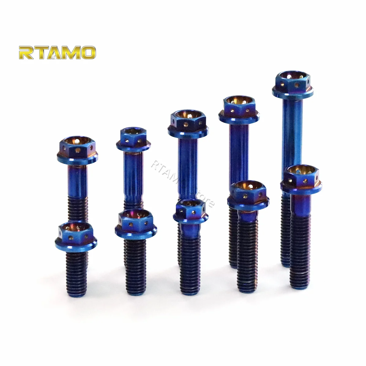 

（1 Piece Pack) Titanium M8×1.25p Flange Head Race Spec Bolts M8X20/30/40/50/60/70 Screws for Car Motorcycle Parts