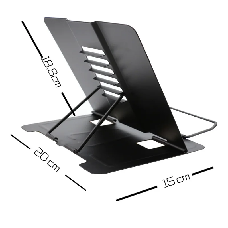 Bamboo Book Stand Adjustable Book Holder Tray Paper Clips Cookbook Reading Support Portable Sturdy for Tablet Study Paintings