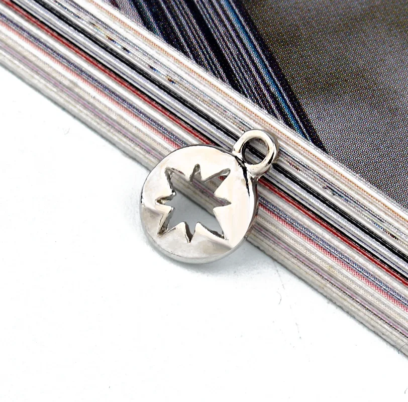 10pcs Minimalism Small Mini Alloy Hexagram Star Earring Charms Connector Findings Eardrop Necklace Key Pendants Jewlery Making