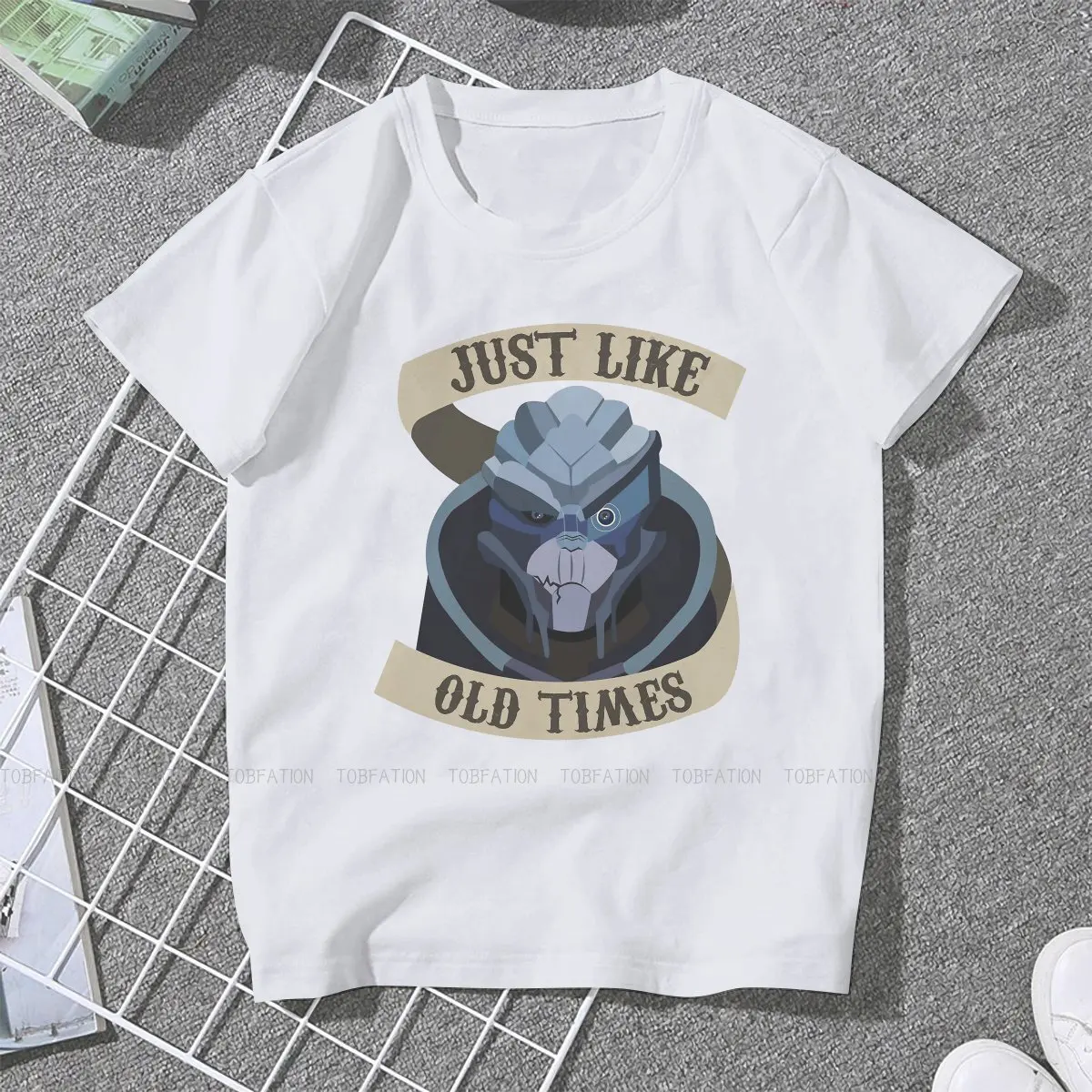 Garrus Vakarian Women Clothing Mass Effect Game Graphic Print Female Tshirts Vintage Gothic Loose Tops  Kawaii Girls Streetwear