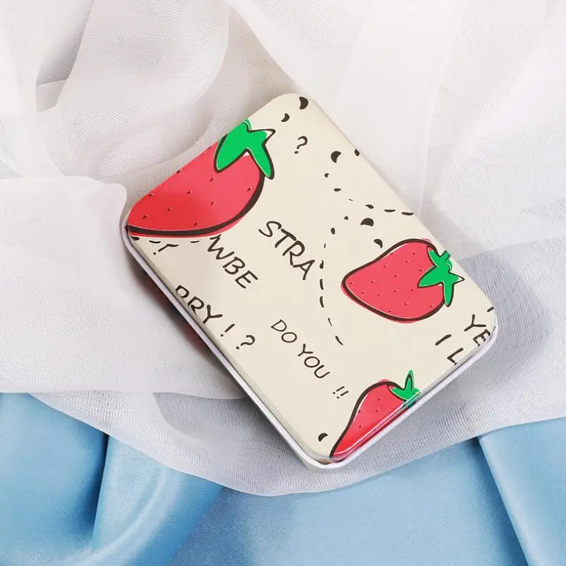 Strawberry mini tin Metal box Sealed jar packing boxes jewelry, candy box small storage cans Coin earrings headphones gift box