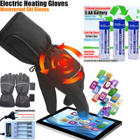 Outdoor Electric Heating Gloves For Motor Hunting Winter Warm WaterProof 6AA Battery Self Heated Touch Screen Cycling Ski Gloves